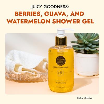 Alziba Cares Shower Gel - Berries & Guava 300 ml - Shower Gels & Body Wash