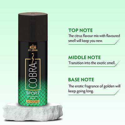 St. John Cobra Live Limited Edition Deodorant Spray 150 ml + Sports Limited Edition Deodorant Spray 150 ml - Perfumes (Edt/Edp)