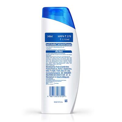 Head & Shoulders Silky Black Anti Dandruff Shampoo for Women & Men 340 gm - Shampoos