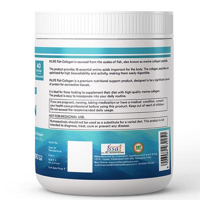 Inlife Hydrolyzed Fish Collagen Powder - Unflavoured 200 g - Hair & Skin