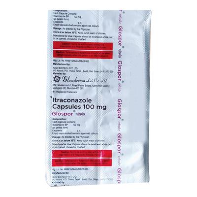 GLOSPOR 100 Capsule 10's - Fungal Infections-Anf
