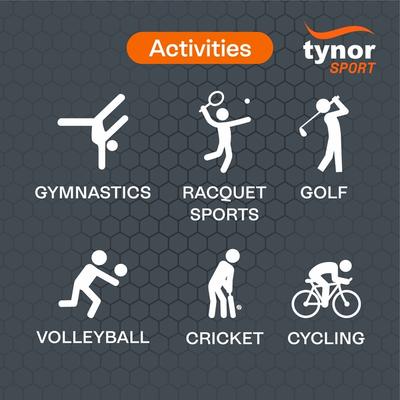 Tynor Wrist Support with Thumb Loop (Neoprene) (UN) - Black & Orange - Knee/Ankle/Leg/Foot Supports
