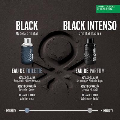 United Colors of Benetton Colors Black For Men Intenso Eau De Parfum 60 ml - Men Perfumes (Edt/Edp)