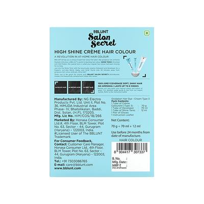 Bblunt Salon Secret High Shine Creme Hair Colour Natural Black 152 ml - Crème