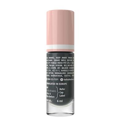 Zayn & Myza Breathable Nail Enamel With Raspberry & Almond Oil, Charcoal Smoothie 6 ml - Nail Polish