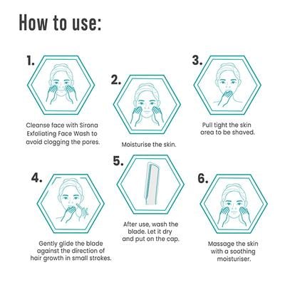 Sirona Blink and Glow Face Razor 3's - Shaving & Hair Removal