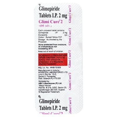 Glimicure 2mg Tablet 10'S - Diabetes-Ant