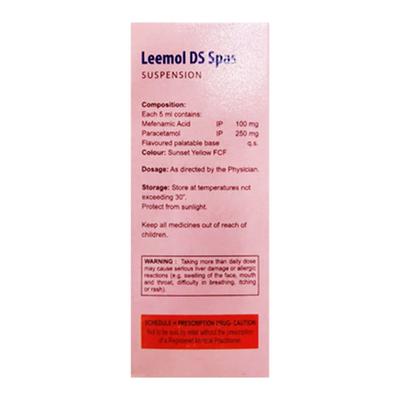 LEEMOL DS SPAS Syrup 60ml - Pain relief-Nsa