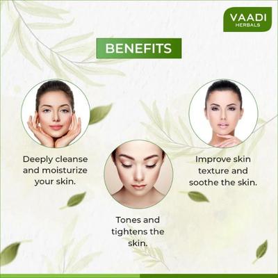 Vaadi Herbals Deep-Pore Cleansing Milk - Aloe Vera with Lemon Extract 350ml - Face Wash & Cleansers