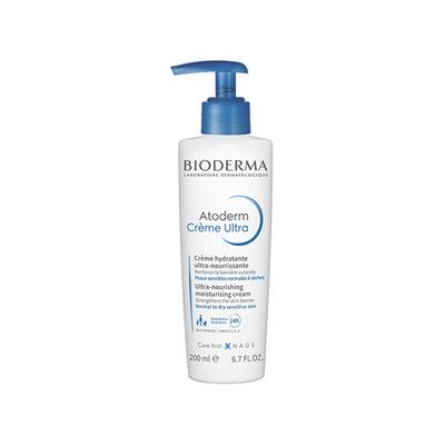 Bioderma Atoderm Creme Ultra-Nourishing Moisturiser with Hyaluronic Acid & Ceramides - Pump Bottle 200 ml - Face Moisturizers