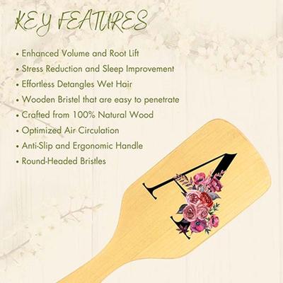 Allure Personalised Paddle Hair Brush Letter A 1's - Hair Brushes