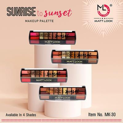 Matt Look Sunrise To Sunset Makeup Palette, Multicolor-02 13 gm - Face Palettes
