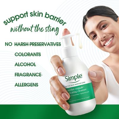 Simple Active Skin Barrier Care Replenishing Cream Cleanser 150 ml - Face Wash & Cleansers