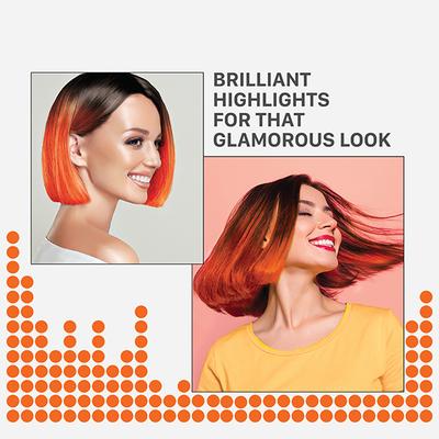 Streax Ultralights Hair Colour Highlight Kit, Orange Hair Colour, Pumpkin Orange, 1's - Crème