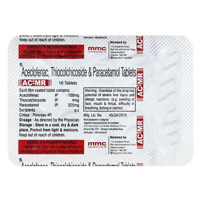 AC MR Tablet 10'S - Muscle Cramps/Spasticity-Mus