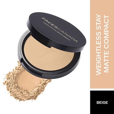 Faces Canada Weightless Matte Finish Compact Powder - Beige 03 9gm - Compact Powder