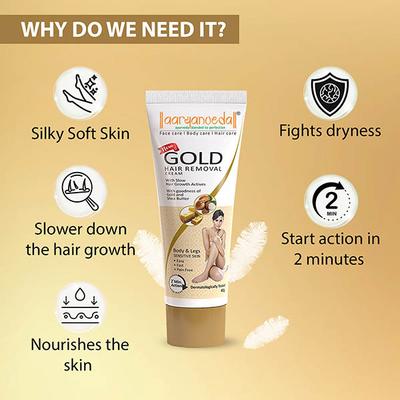 Aryanveda Gold Removal Cream for Women (Pack of 2) 40 gm - Lotions & Creams