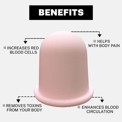 House of Beauty Body Cups Helps Toning Body By Reducing Stubborn Cellulite & Fat Tissues (3Pcs) 1's - Others