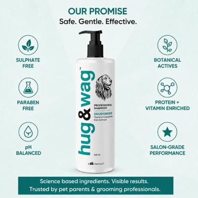 Hug & Wag Deodorising Shampoo 225 ml - Pet Grooming