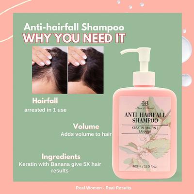 House of Beauty Anti-Hair Fall Shampoo For Regrowth, Follicles Strengthening with Biotin 400ml - Shampoos