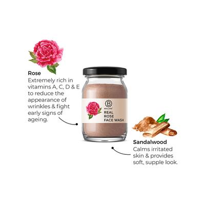 Brillare Real Rose Face Wash For Hydrated, Younger Looking Skin 45 gm - Face Wash & Cleansers