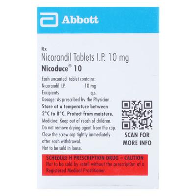 Nicoduce 10mg Tablet 20'S - Angina