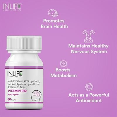 INLIFE Vitamin B12 Tablets 60's - Multi-Vitamins