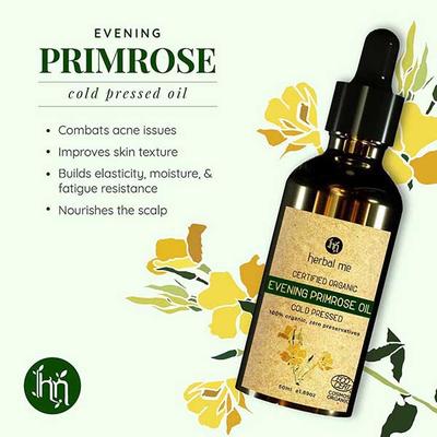 HM Herbal Me 100% Organic Evening Primrose Oil 50ml - Essential Oils