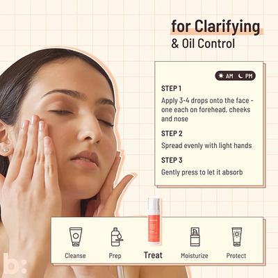Biocule Aha, Bha Oil Clear Clarifying Face Serum For Normal To Oily Skin 15 ml - Face Serum