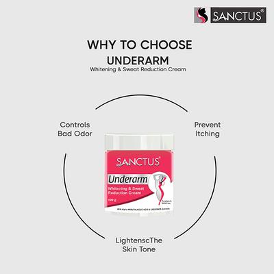 Sanctus Underarm Whitening & Sweat Reduction Cream 100 gm - Creams/Oils/Lotions