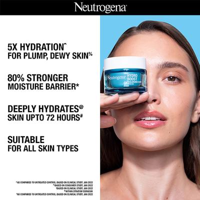 Neutrogena Hydro Boost Water Gel Prebiotic + Hyaluronic Acid for 72 Hours Hydration 50gm - Face Wash & Cleansers