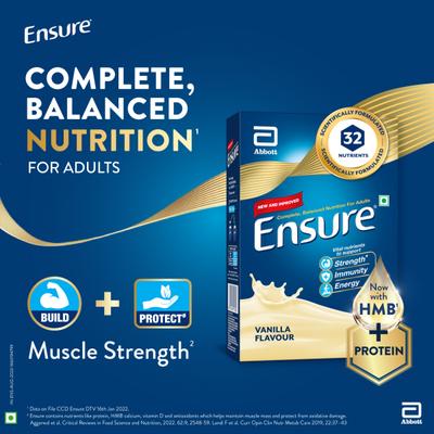 Ensure Nutritional Powder - Vanilla Flavour 400 gm (Refill Pack) - Daily Health Drinks