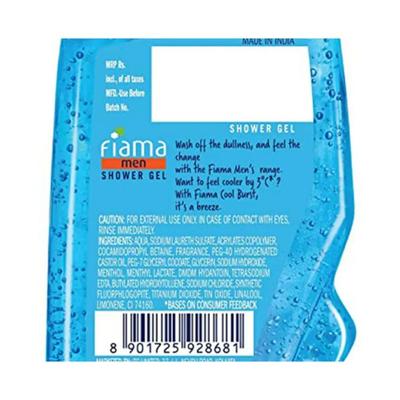 Fiama Men Cool Burst Shower Gel 250 ml - Shower Gels & Body Wash