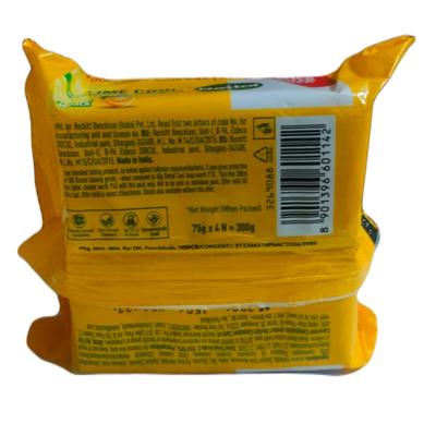 Dettol Soap - Lime Cool (Pack Of 4 x 75 gm) (Free Harpic Power Plus Disinfectant Toilet Cleaner Liquid - Original 200ml) 1's - Soaps