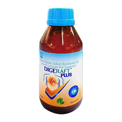 DIGERAFT PLUS MINT FLAVOUR Oral Suspension 200ml - Ulcer/Reflux/Flatulence-Aaa