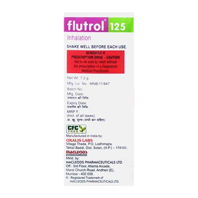 FLUTROL 125 WITH DOSE COUNTER Inhaler 120md - Asthma/COPD-Ast