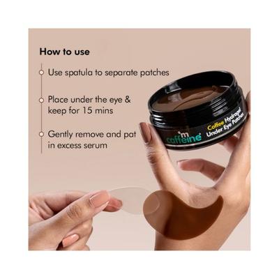 Mcaffeine Coffee Hydrogel Under Eye Patches for Dark Circles 90gm - Eye Masks
