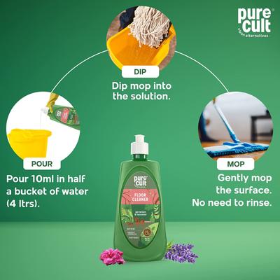 PureCult Floor Cleaner - Geranium and Lavender 500 ml - Others