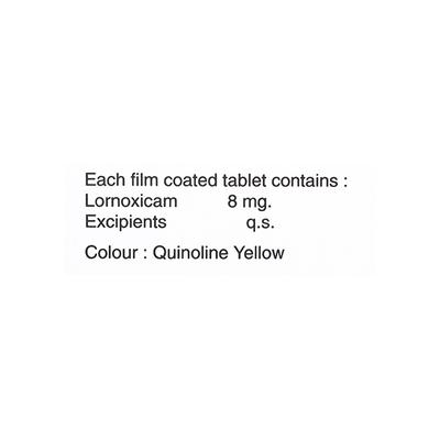 Lodol 8mg Tablet 10'S - Pain relief-Nsa