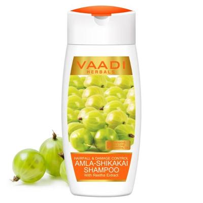 Vaadi Herbals Hairfall & Damage Control Shampoo - Amla-Shikakai with Reetha Extract 110ml - Shampoos