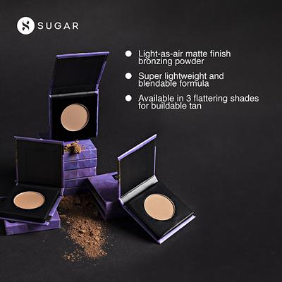 SUGAR Cosmetics Contour De Force Mini Bronzer - 03 Caramel Captain 4gm - Bronzers