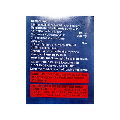 TENEVAG M 1000 Tablet 10's - Diabetes-Ant