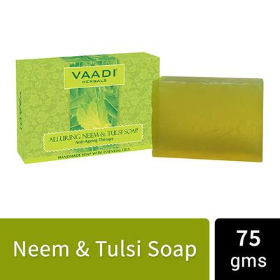 Alluring Neem-Tulsi Soap with Vitamin E & Tea Tree Oil 75 gm - Soaps