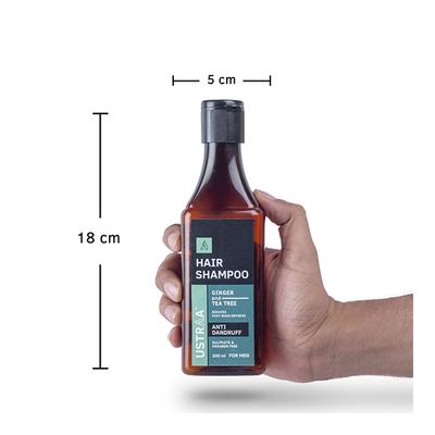 Ustraa Anti Dandruff Hair Shampoo for Men - Ginger & Tea-Tree 200 ml - Shampoos