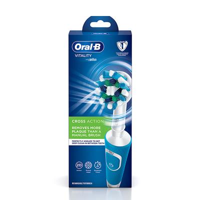 Oral B Vitality Cross Action Rechargeable Toothbrush - Blue 1's - Toothbrushes