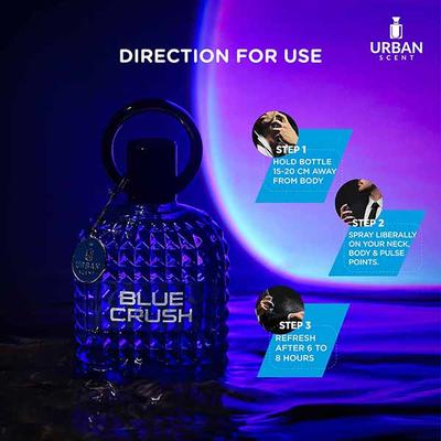 Lyla Blanc Urban Scent Blue Crush Long Lasting Perfume For Men 100 ml - Men Perfumes (Edt/Edp)