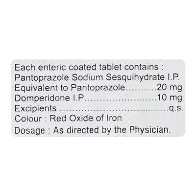 PANTEK D Tablet 10's - Ulcer/Reflux/Flatulence-Aaa