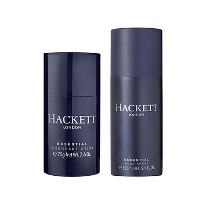 Hackett Essential Deodorant Stick 75gm + Body Spray 150ml 2's - Men Deodorants/Roll-Ons