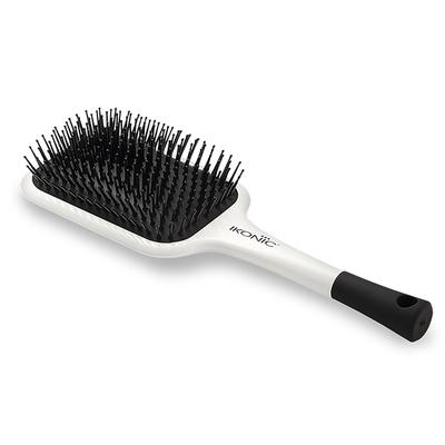 Ikonic Artistic Paddle Brush White And Black 1's - Hair Brushes