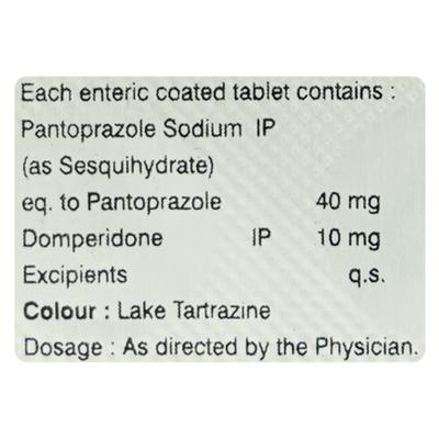 PANTOX D Tablet 10's - Ulcer/Reflux/Flatulence-Aaa